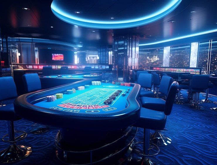 Live dealer baccarat table with real-time chat interaction